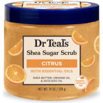 Dr Teal's Shea Sugar Scrub with Citrus, Vitamin C & Essential Oils 538g (19oz)